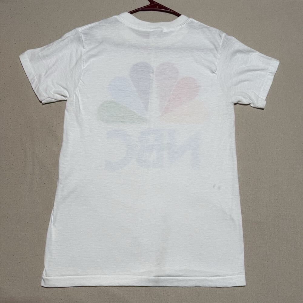 Vintage NBC Sports Shirt Size Medium TV Television USA 90s Made In USA - Picture 3 of 8